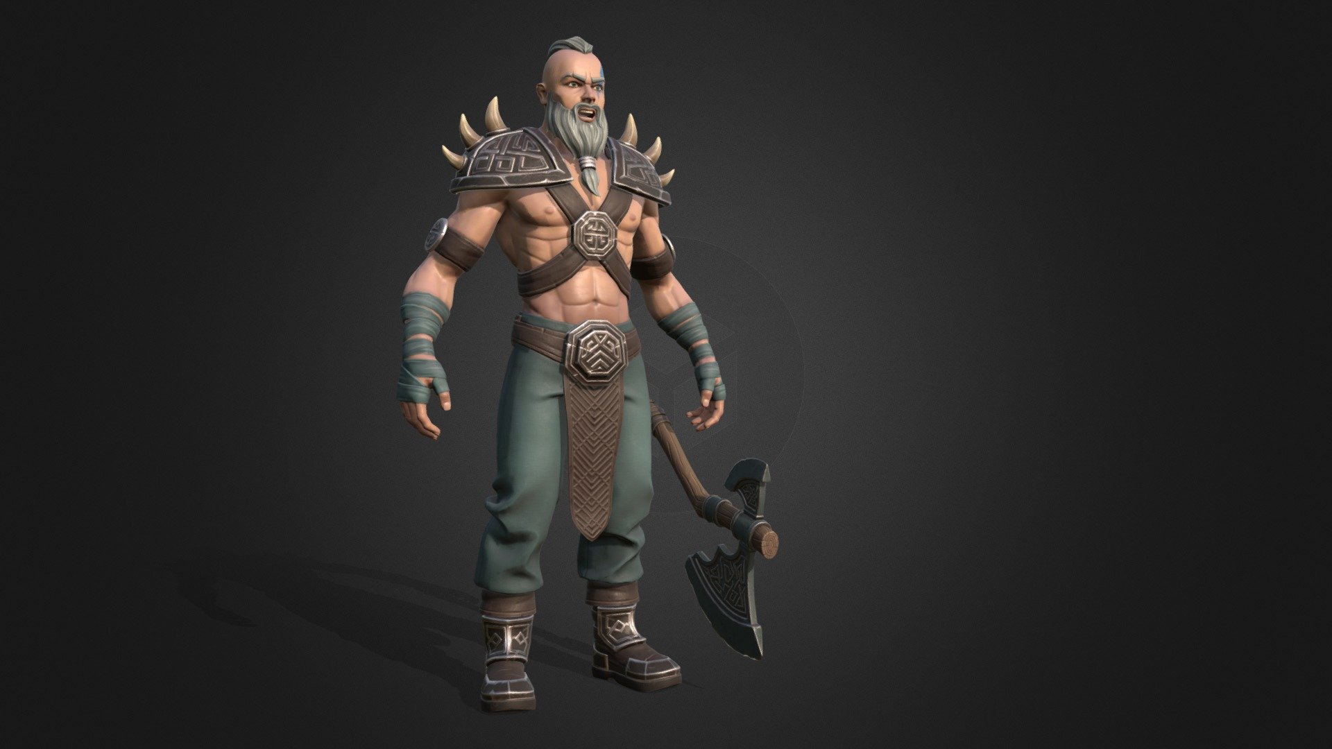 Viking with axe Apose testing - 3D model by Rachelle Ete (@RachelleEte ...