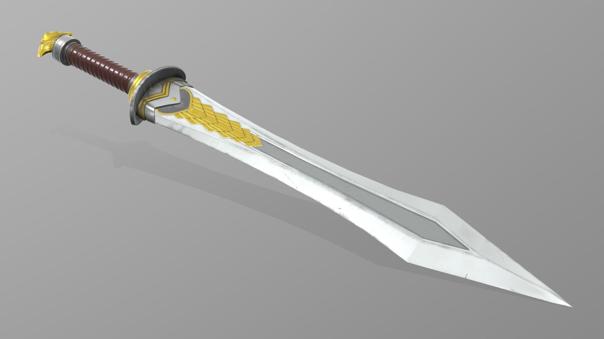 gladius low poly pbr-textures