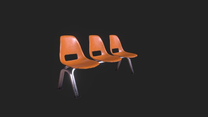 Bubbles & Suds Laundromat Bench 3D Model