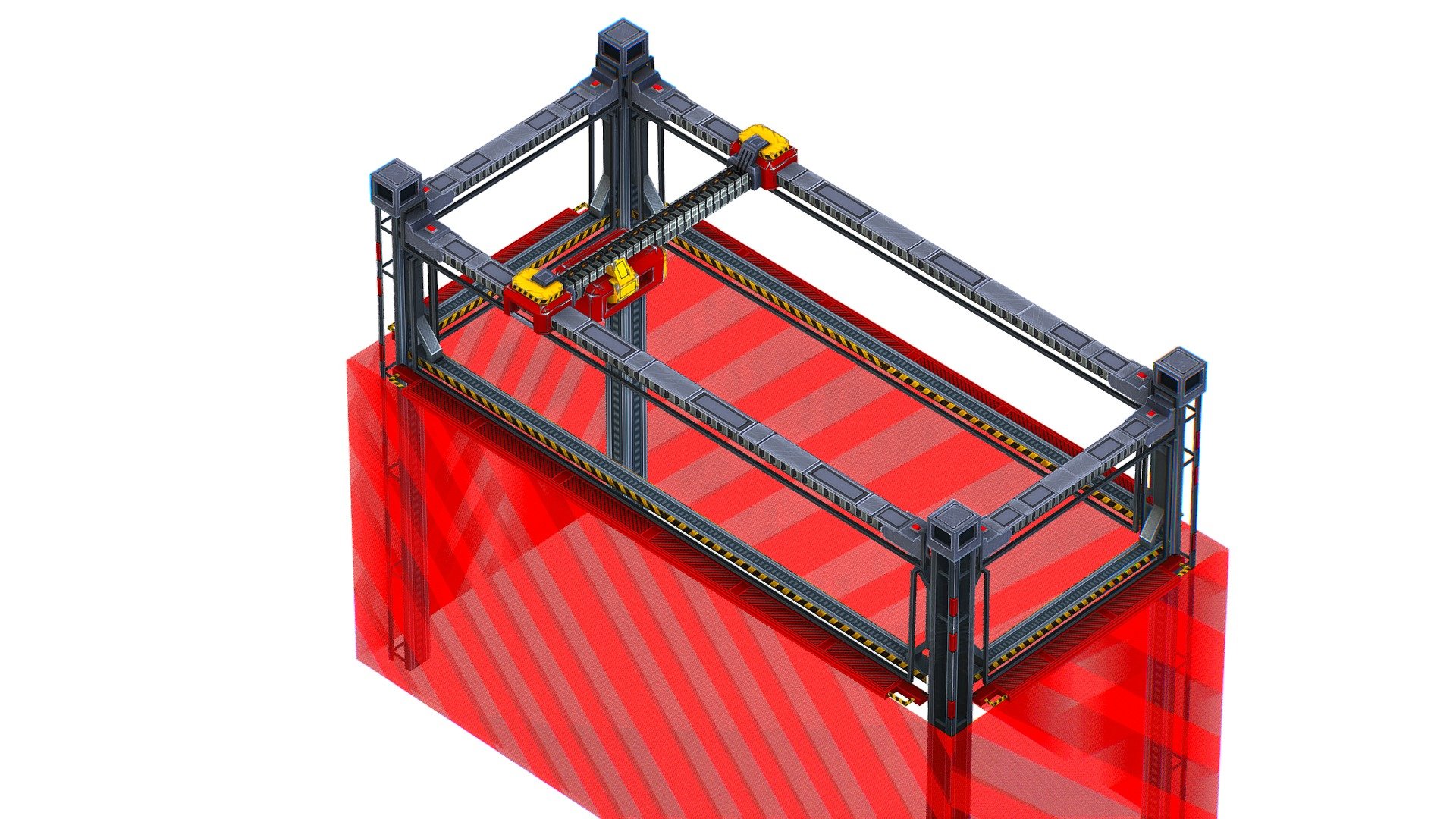 isometrical scaffolding 1x2 section - Buy Royalty Free 3D model by Oleg ...