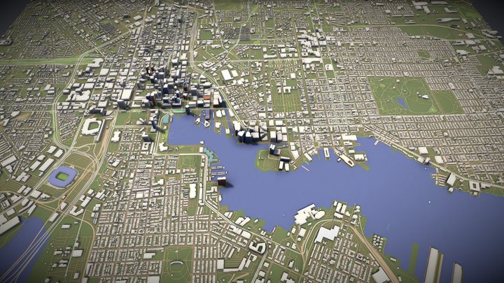 Baltimore USA - city and urban 3D Model