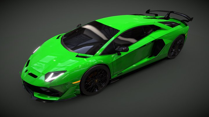 Lamborghini Aventador SVJ 2019 3D Model