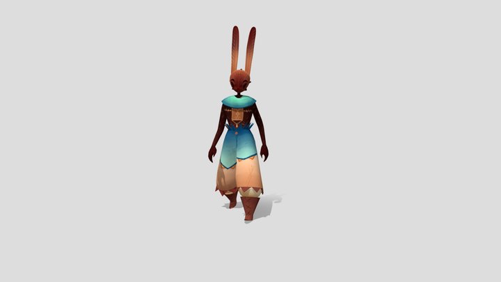 Rabbit walk 3D Model