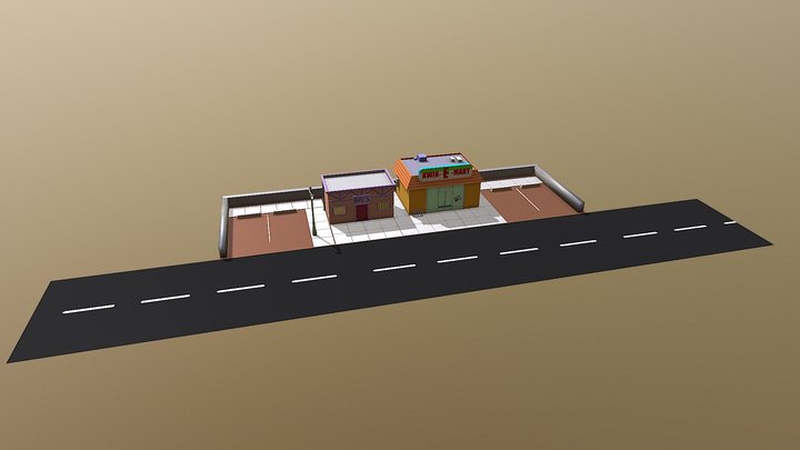 Simpson's Style LowPoly 3D Model