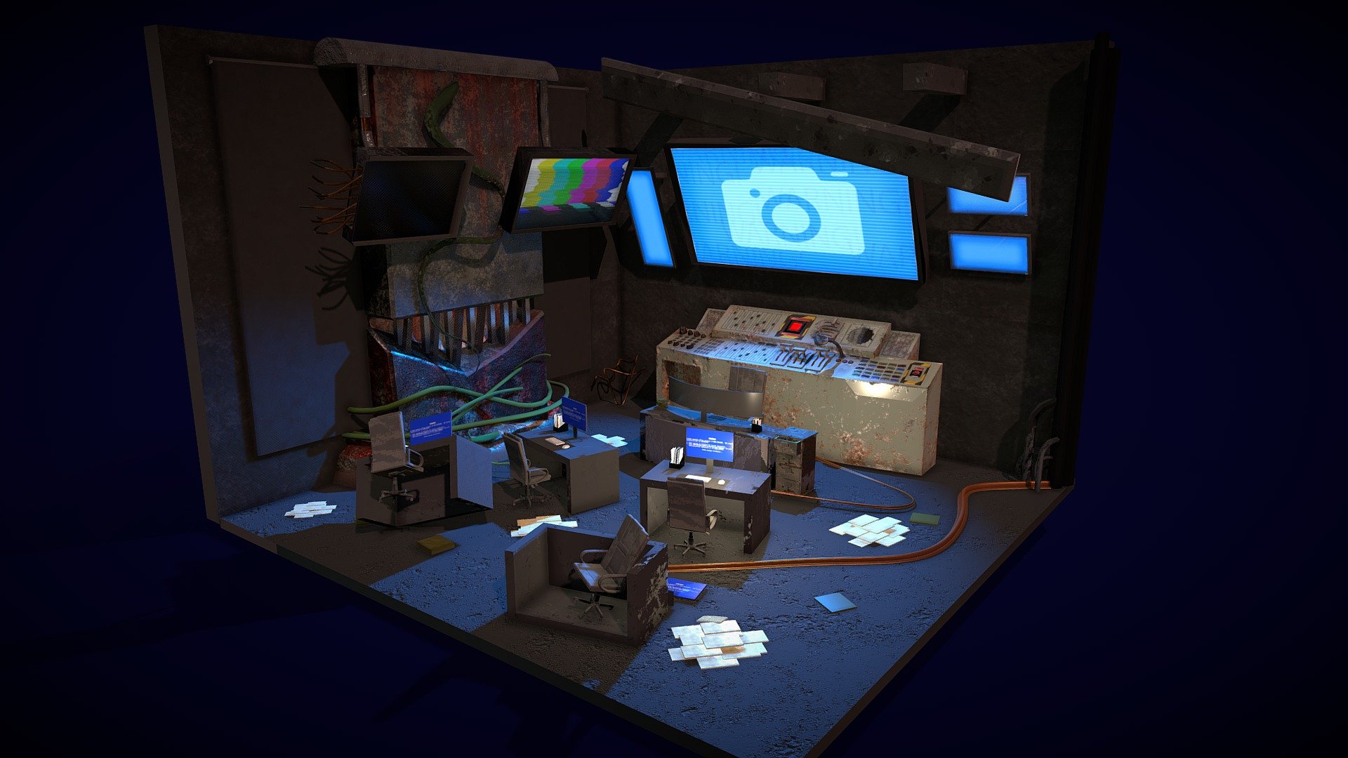 Control Room Enviroment! - 3D model by jordanduverge [31fb1a0] - Sketchfab