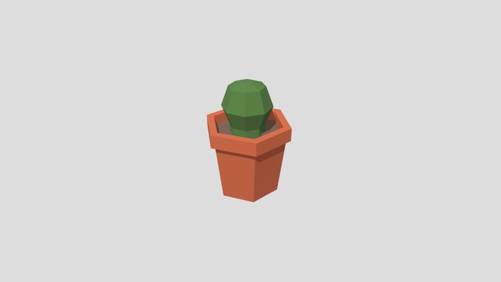 Low-Poly Cactus 3D Model