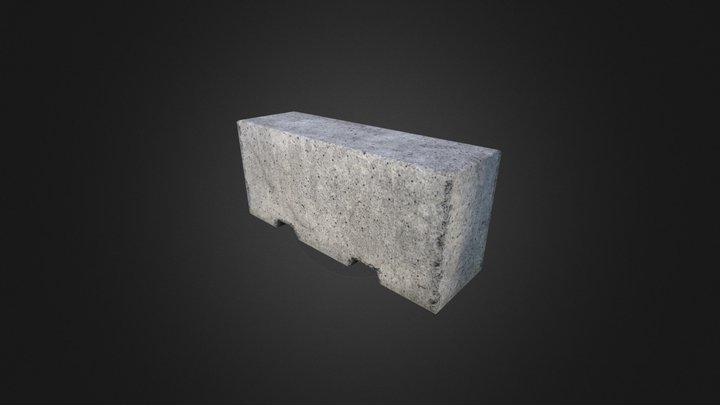 Concrete Barrier #1, an Environmental 3D Model by 3DCaster (Thumbnail 1 of 2)