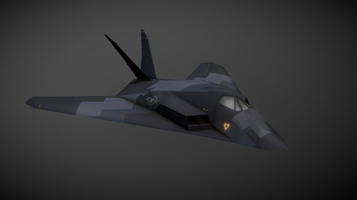 F-117 - LowPoly - Mobile Game Model 3D Model