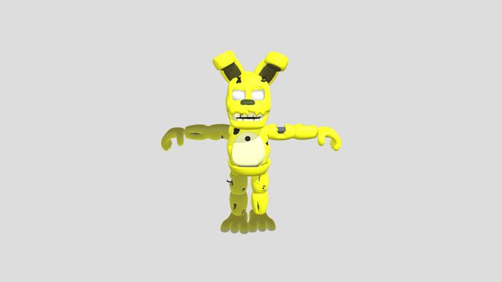 Springtrap fnaf world v1 3D Model