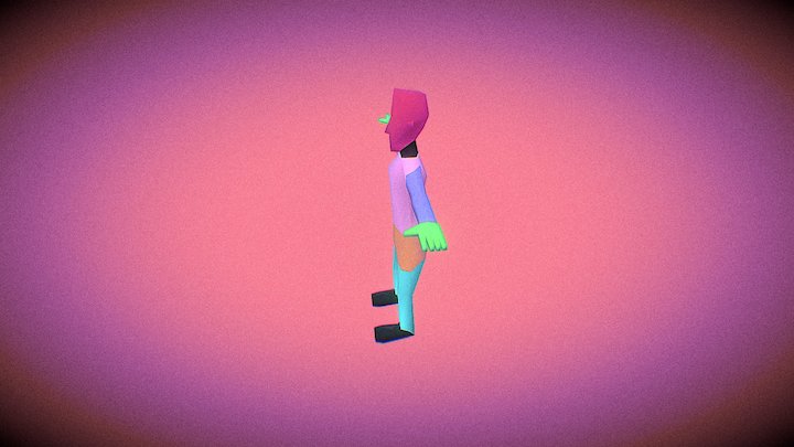 Low Poly Game Character 3D Model