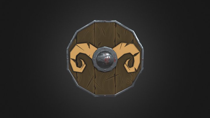 Stylized Toon Shield by Adam O'Shea 3D Model