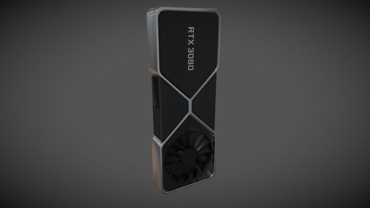 GPU RTX 3080 3D Model