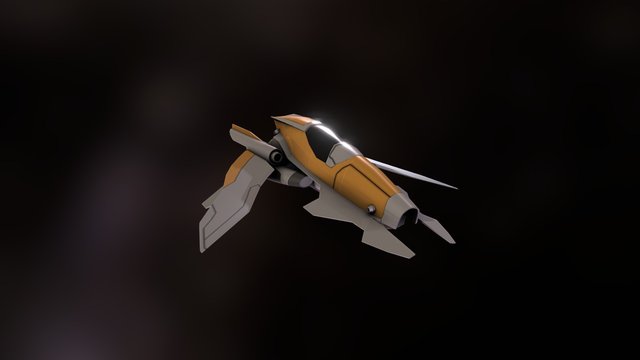 Fighter Spaceship 3D Model