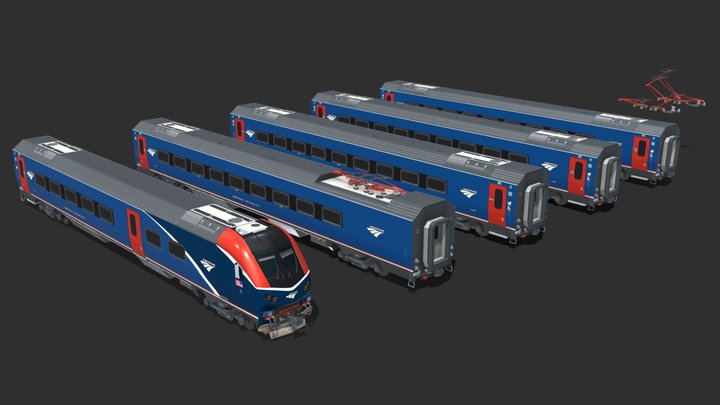 Siemens Venture - Amtrak Intercity 3D Model