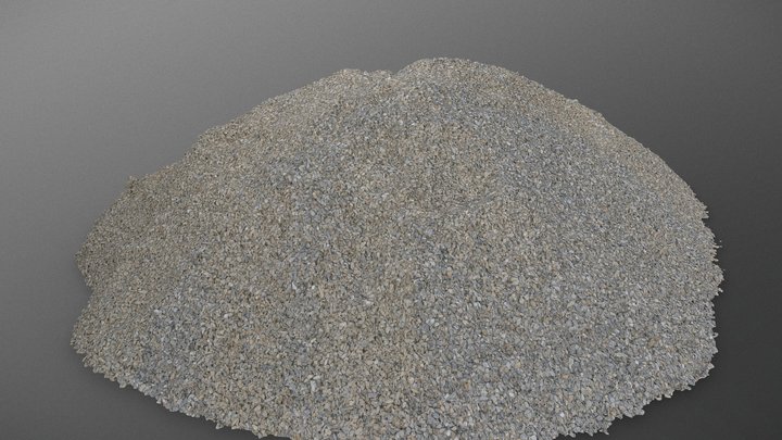 Round paving gravel pile 3D Model