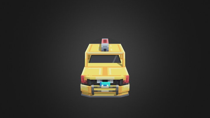 Taxi - Minecraft 3D Model
