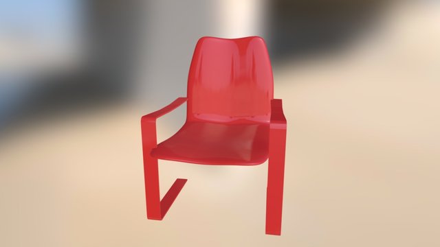 Beautiful Red Chair 3D Model