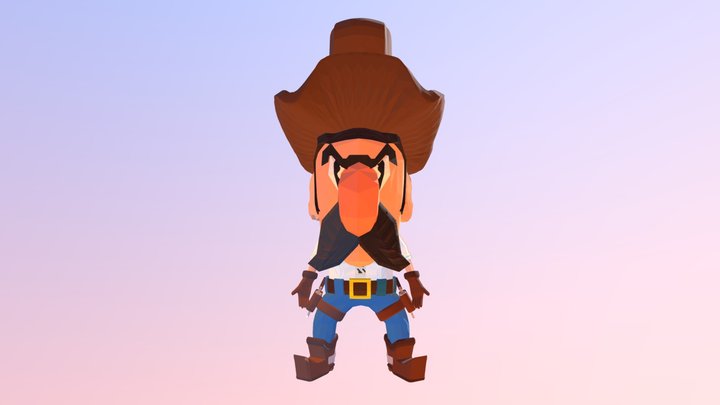 Alford "Lone Rider" Winston 3D Model