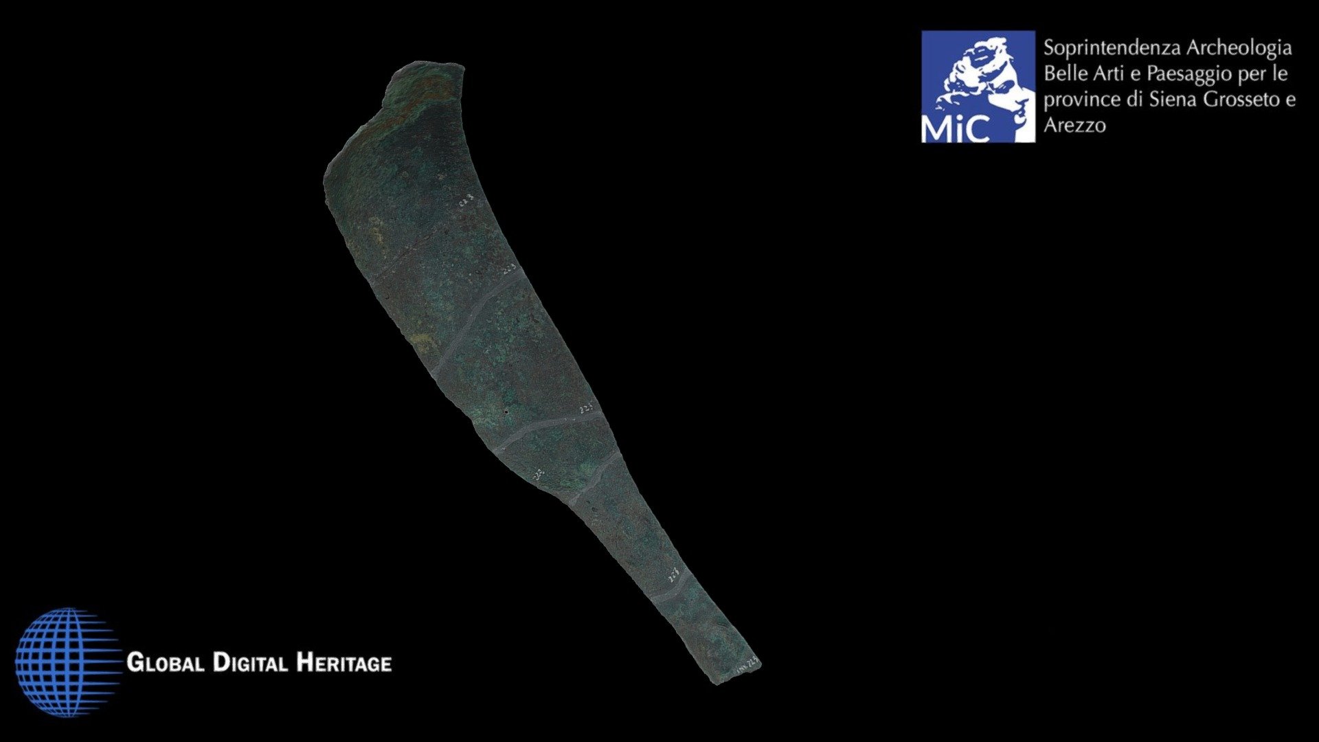 Bronze strigil, Poggio Pinci