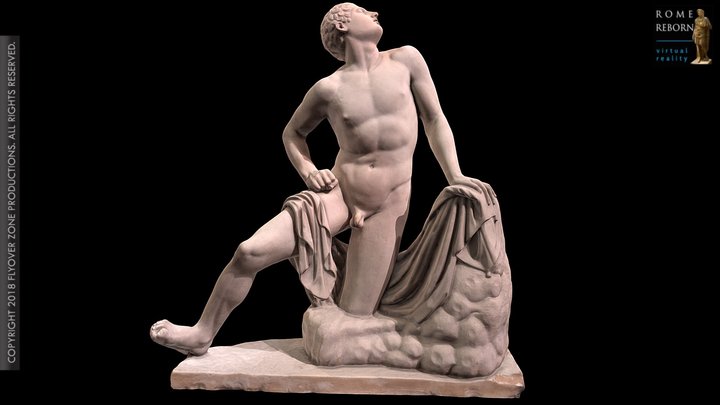 3D rendering of Niobid male (4th century group)