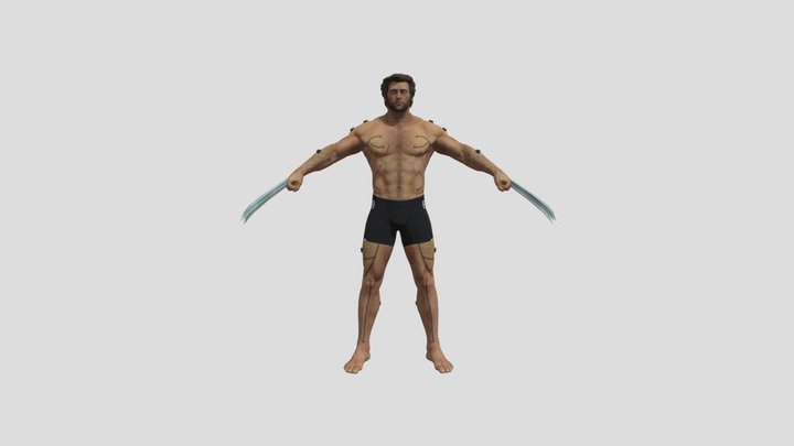 Wolverine Weapon X (XMO Wolverine Game) 3D Model