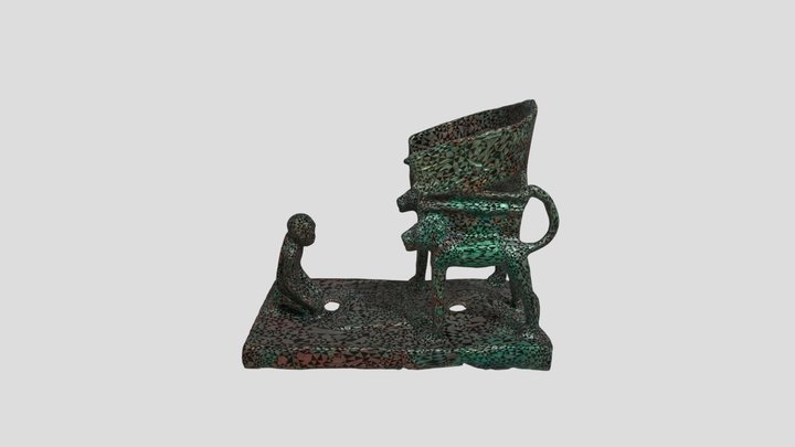 Statuette Dorant Agenouille 3D Model