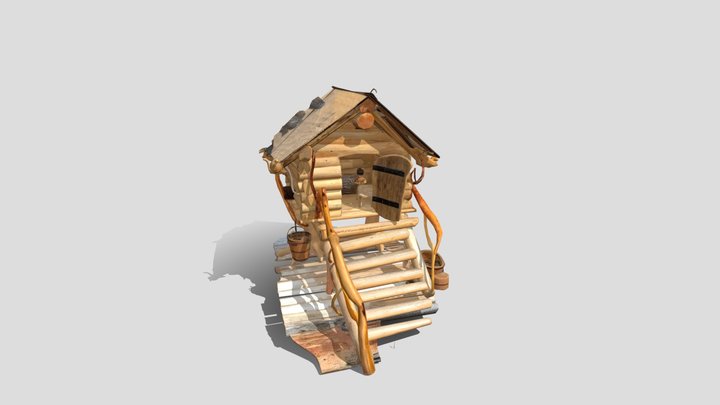 Log_Cabin_Treehouse 3d model free – Modelo 3D gratuito STL