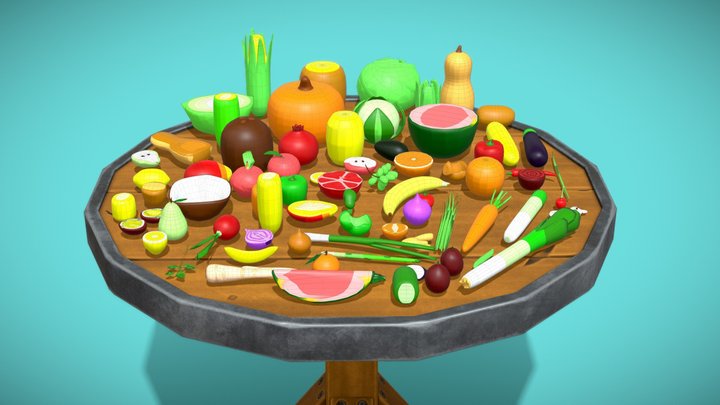 Ultimate Food Pack 2 - Vegetable Fruits Drink 3D Model