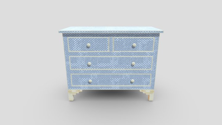 TABLE BLUE 3D Model