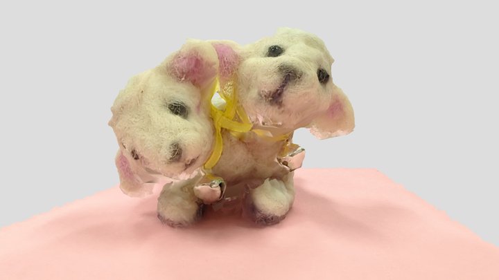 Two-Headed Sheep - Needle Felt 3D Model