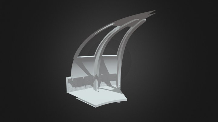 Library Walls Section 3D Model