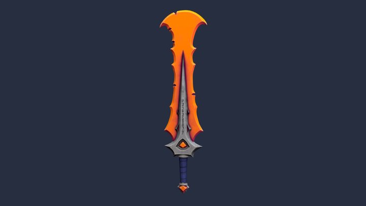 Crystal Stylized Sword – 3D Game Asset 3D Model