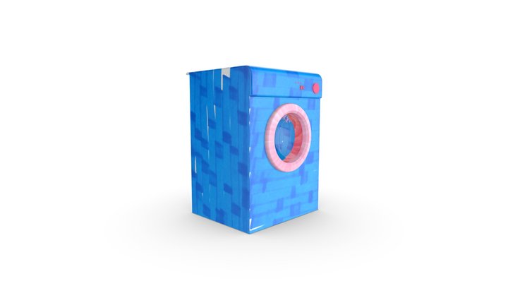 Wasmachine - White 3D Model