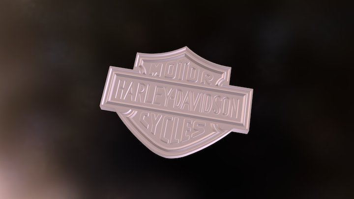 Harley Davidson Logo 3D Model