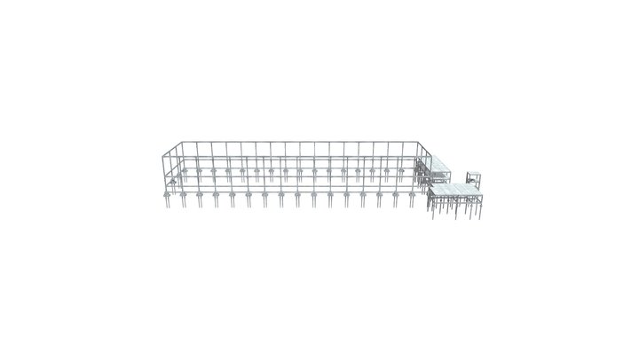 Projeto Estrutural Galpão Industrial-GJB-C-2000 3D Model