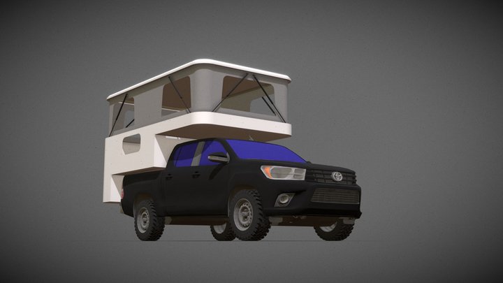 Family Campers Toyota Hilux 3D Model