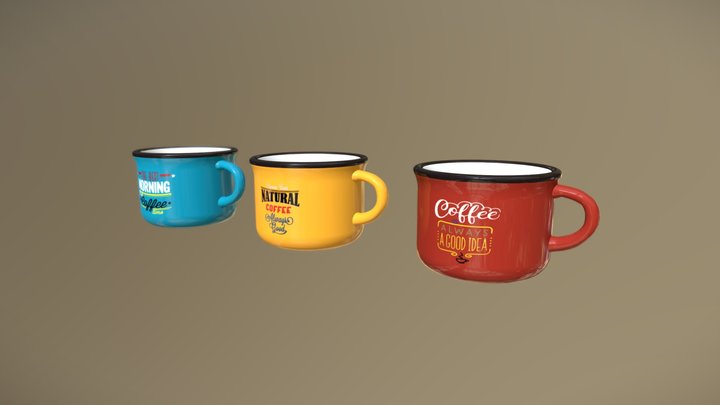 Coffee cups 3D Model