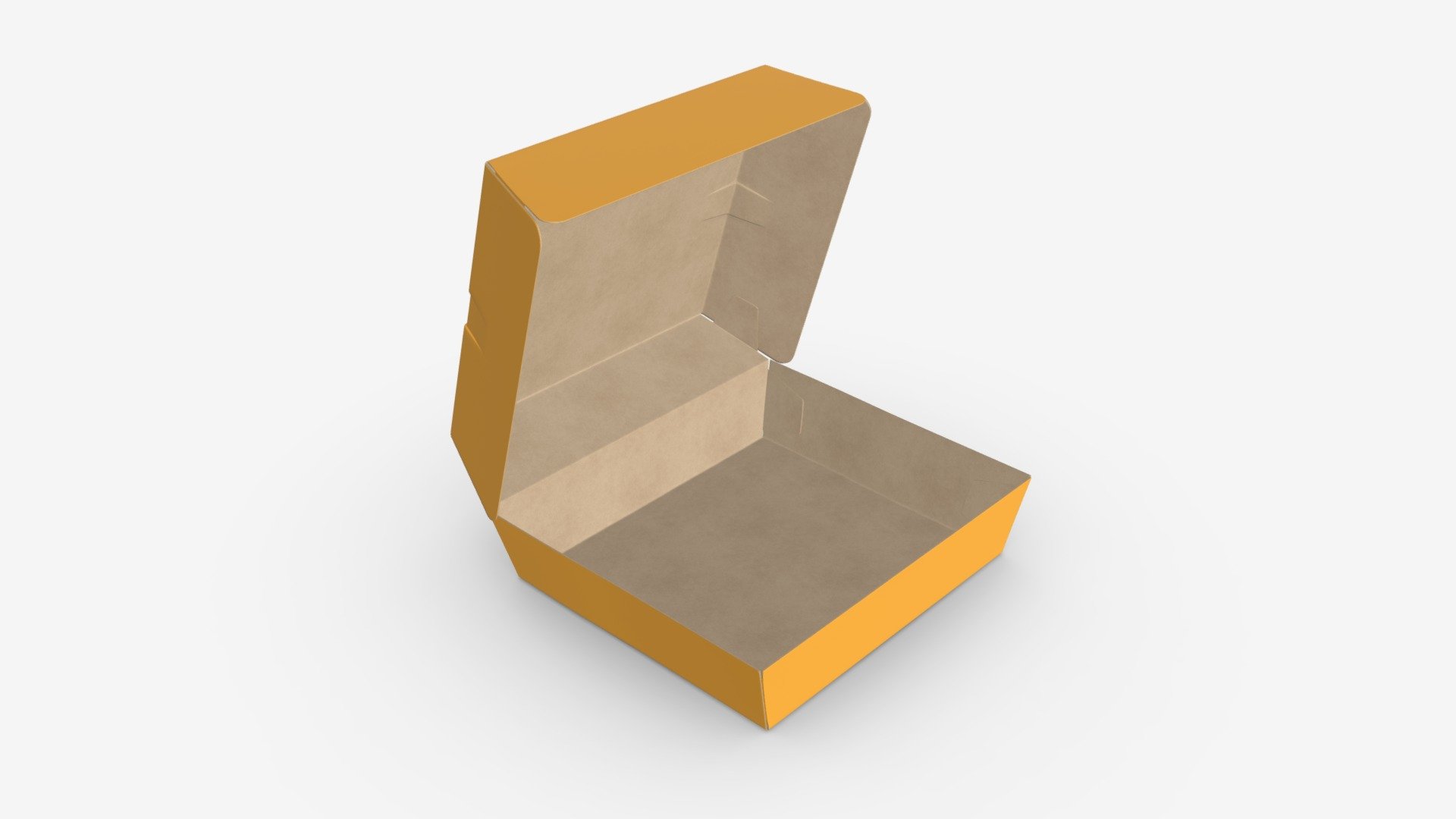 Fast food paper box 02 large open - Buy Royalty Free 3D model by ...
