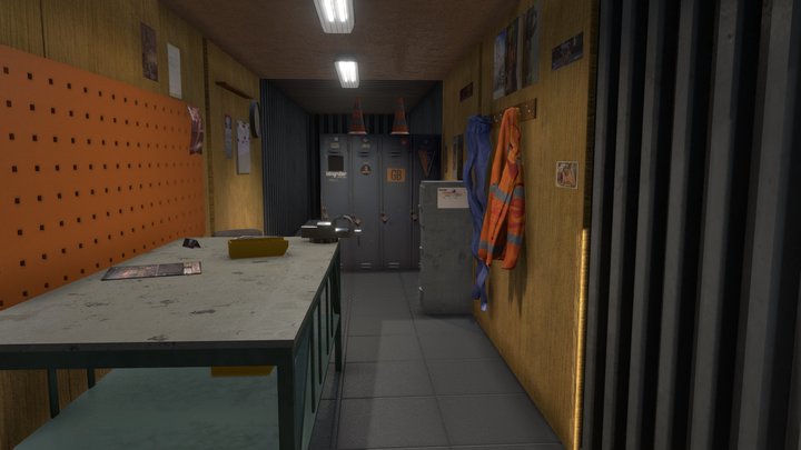 Office of a Crane Operator 3D Model