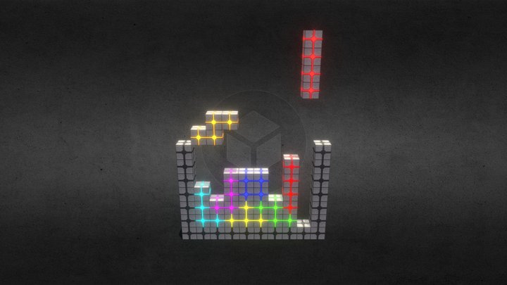 Tetris Animation 3D Model