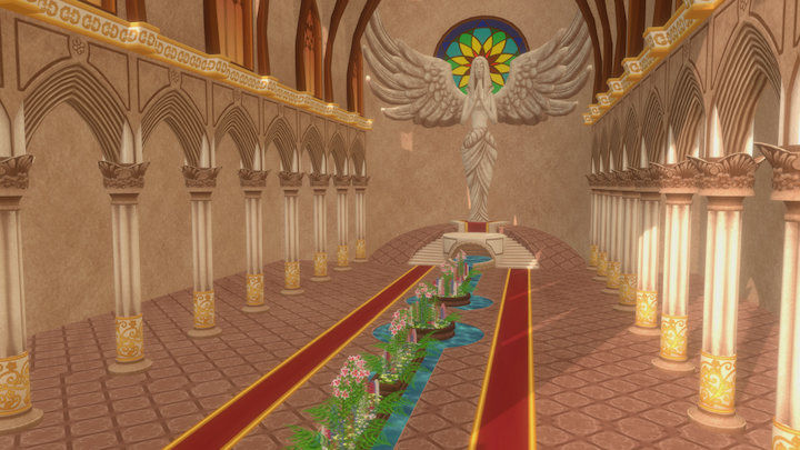 Temple Interior 3D Model