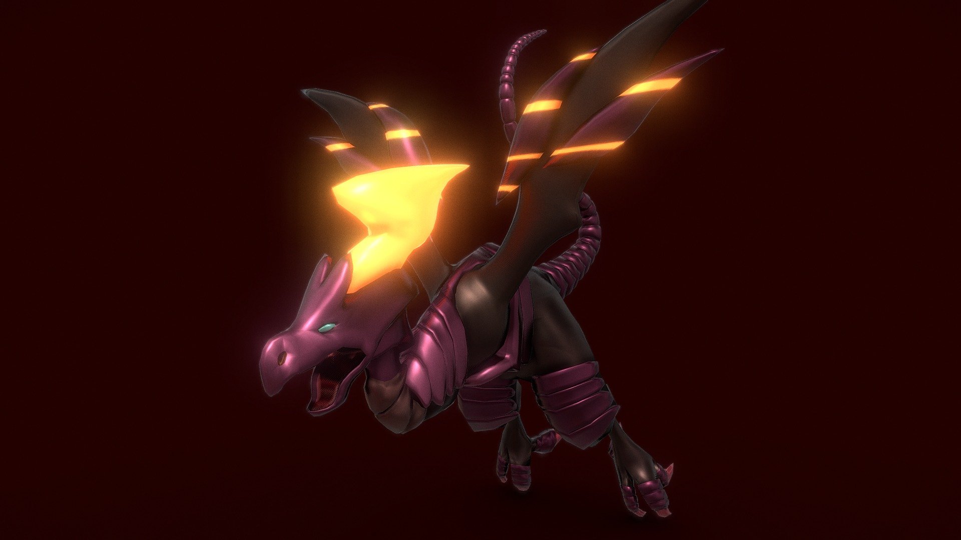 Red Wyvern (Yugioh) — Sketchfab embed 3D viewer