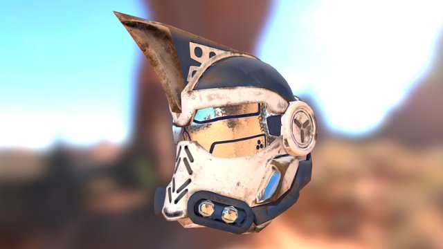 Bladed Helmet 3D Model
