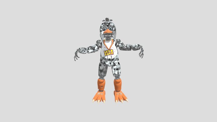 R Withered Chica V2 Eevee 3D Model