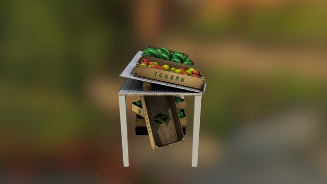 Fruit Table 3D Model