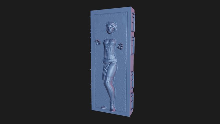 Female Frozen In Crabonite 3D Print 3D Model