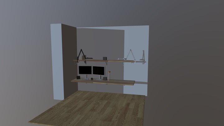 Work Desk 3D Model
