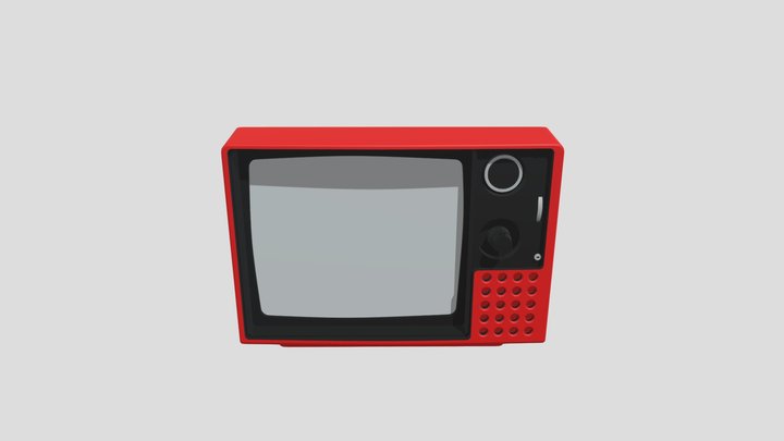 Japanese Television Showa Retro CRT T1225 3D Model