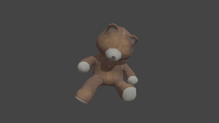 Eyeless Teddy Bear 3D Model