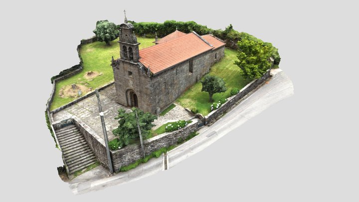 Igrexa De Santa Mariña De Vincios 3D Model